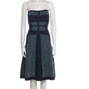 Herve Leger strapless printed dress perfect condition